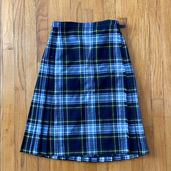 Vintage Acrylic & Wool Plaid Skirt - Picture 1 of 3